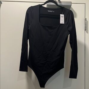 Abercrombie Black Long Sleeve Bodysuit